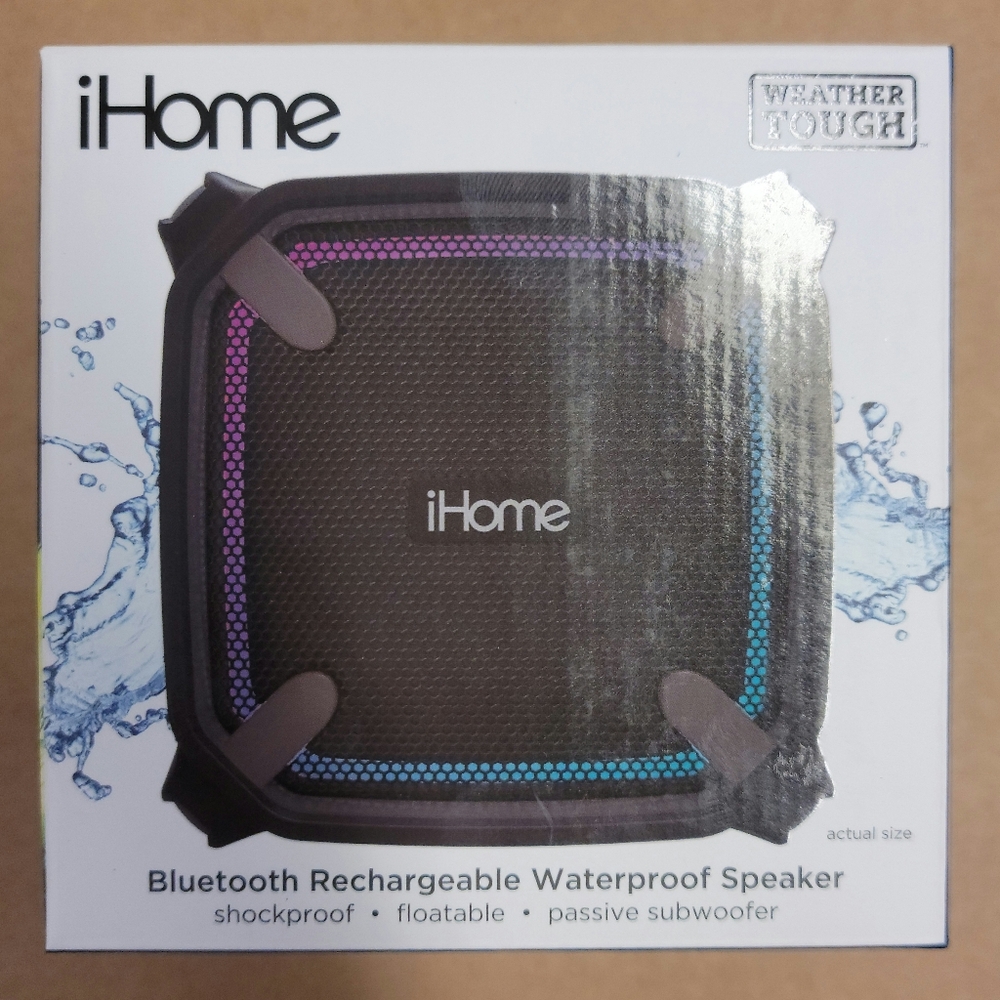 iHome Bluetooth Speaker with subwoofer and 5 Led color modes